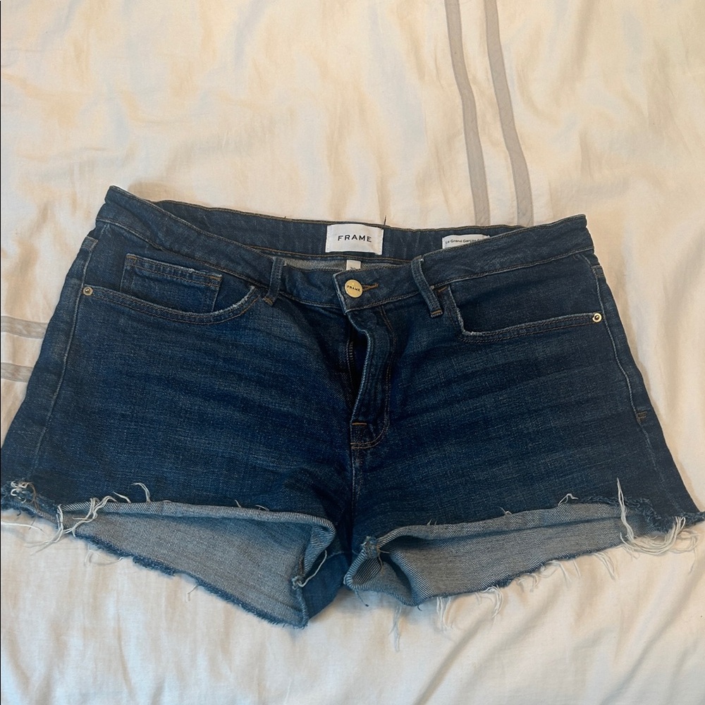 Frame Denim Women's Dark Blue Jean Shorts